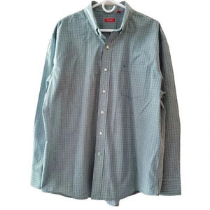 Men's IZOD XL Extra Large Long Sleeve Non-Iron Stretch‎ Button Down Shirt Green